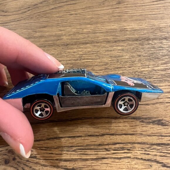 Vintage 1970 Hot Wheels Redline Side Kick Diecast Car Blue Mattel - Picture 6 of 7